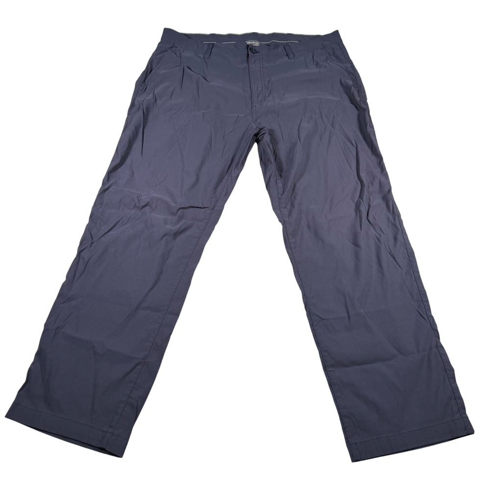 Eddie‎ Bauer Hiking Pants Men 40x30 (FITS 38x29) Navy Nylon Stretch Chino